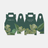 Smaragdgroen Elegant rustiek groen blad weelderig Bedankdoosjes (Uitgevouwen)