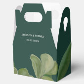 Smaragdgroen Elegant rustiek groen blad weelderig Bedankdoosjes (Geopend)