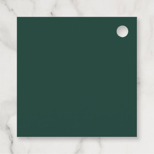 Smaragdgroen Elegant rustiek groen blad weelderig Bedankjes Labels (Achterkant)