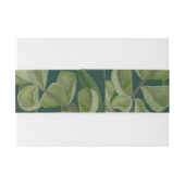 Smaragdgroen Elegant rustiek groen blad weelderig Uitnodigingen Wikkel (Achterkant Voorbeeld)
