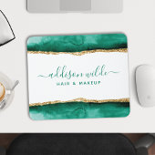 Smaragdgroen En Goud Aquarel Muismat