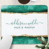 Smaragdgroen En Goud Aquarel Muismat