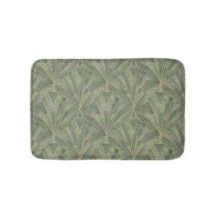 Smaragdgroen en Goud Art Deco Patroon Badmat