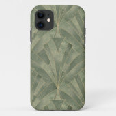 Smaragdgroen en Goud Art Deco Patroon Case-Mate iPhone Case (Achterkant)
