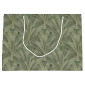 Smaragdgroen en Goud Art Deco Patroon Groot Cadeauzakje (Voorkant)