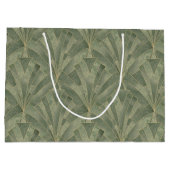 Smaragdgroen en Goud Art Deco Patroon Groot Cadeauzakje (Achterkant)