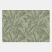 Smaragdgroen en Goud Art Deco Patroon Inpakpapier Vel (Voorkant)