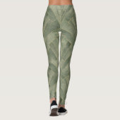 Smaragdgroen en Goud Art Deco Patroon Leggings (Achterkant)