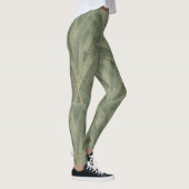 Smaragdgroen en Goud Art Deco Patroon Leggings (Rechts)