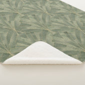 Smaragdgroen en Goud Art Deco Patroon Sherpa Deken (3/4)