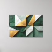 Smaragdgroen en Goud Canvas Afdruk (Voorkant)