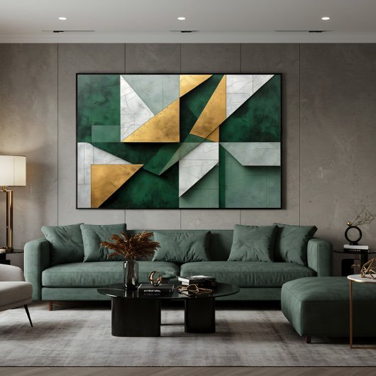 Smaragdgroen en Goud Poster