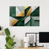 Smaragdgroen en Goud Poster (Thuiskantoor)