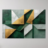 Smaragdgroen en Goud Poster (Voorkant)