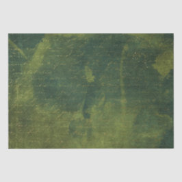 Smaragdgroen en Gouden Script Tissuepapier