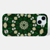 Smaragdgroen en ivoor Glas Case-Mate iPhone Case (Achterkant (horizontaal))