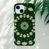Smaragdgroen en ivoor Glas Case-Mate iPhone Case