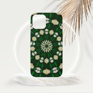 Smaragdgroen en ivoor Glas iPhone 15 Case
