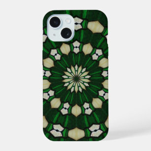 Smaragdgroen en ivoor Glas iPhone 15 Case