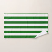Smaragdgroen en witte verticale strepen bad handdoek (Handdoek)