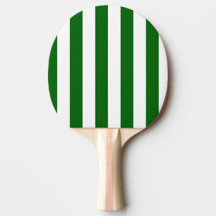 Smaragdgroen en witte verticale strepen tafeltennisbatje
