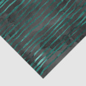 Smaragdgroen en zwart gestreept patroon tissuepapier (Detail)