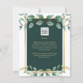 Smaragdgroen Eucalyptus Goud Bloem Wit (Achterkant)