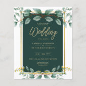 Smaragdgroen Eucalyptus Goud Bloemig Wit Flyer (Voorkant)