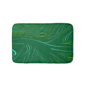 Smaragdgroen Faux Brocade Badmat (Voorkant)