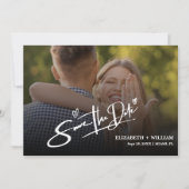 Smaragdgroen | Foto QR Bewaar datum Save The Date (Voorkant)