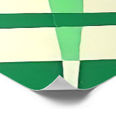 Smaragdgroen geometrisch sterrenpatroon poster (Hoek)