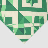 Smaragdgroen geometrisch sterrenpatroon tissuepapier (Detail)
