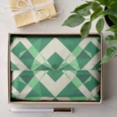 Smaragdgroen geometrisch sterrenpatroon tissuepapier (Geschenk)