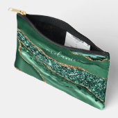 Smaragdgroen Goud Aangepaste Jouw naam Etui (Open)