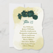 Smaragdgroen goud bloemen zitkaart kaart (Voorkant)