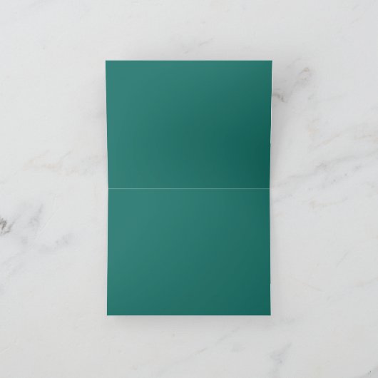 Smaragdgroen goud juweel tinten gast zitkaart bedankkaart (Binnen)