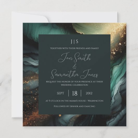 Smaragdgroen goud kaart (Voorkant)