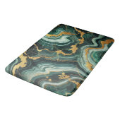 Smaragdgroen & Goud Marmer Look Glam Bruiloft  Badmat (Gekanteld)
