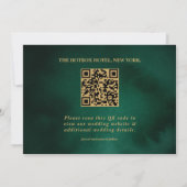 Smaragdgroen & Goud Modern Eerlijk Save The Date (Achterkant)
