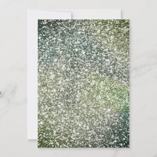 Smaragdgroen goud Walima Invitation Kaart (Achterkant)