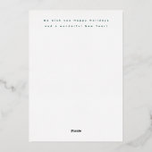 Smaragdgroen Gouden Kerstfoto Vakantie Kaart (Achterkant)