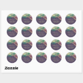 Smaragdgroen gouden waterverf script bedankt ronde sticker (Vel)