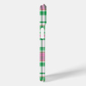 Smaragdgroen Heet Roze Witte Preppy Madras Monogra Case-Mate iPhone Case (Achterkant / Rechts)