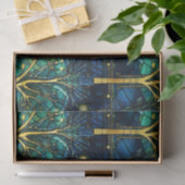 Smaragdgroen hemelboom Glas in lood Tissuepapier (Geschenk)