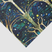 Smaragdgroen Hemelse Boom Gebrandschilderd Glas Pa Tissuepapier (Detail)