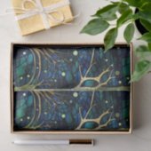 Smaragdgroen Hemelse Boom Gebrandschilderd Glas Pa Tissuepapier (Geschenk)