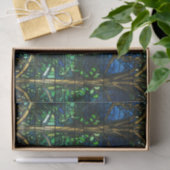 Smaragdgroen Hemelse Boom Gebrandschilderd Glas Pa Tissuepapier (Geschenk)