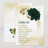 Smaragdgroen Ivoor Goud Bloemen Zitkaarten Kaart (Voorkant / Achterkant)