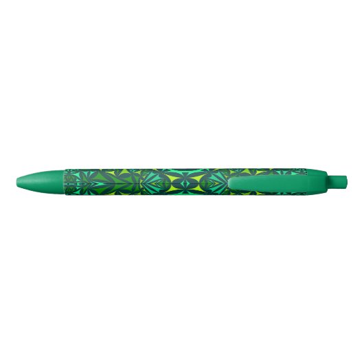Smaragdgroen  Kaleidoscoop Monogram Zwarte Inkt Pen (Achterkant)