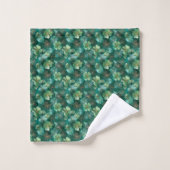 Smaragdgroen Klaver Bloempatroon Bad Handdoek (Wasdoekje)